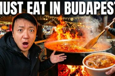 Eating at the LARGEST CHRISTMAS MARKET in Budapest | ULTIMATE Traditional FOOD TOUR in Hungary!