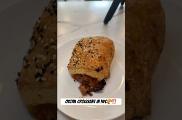 Oxtail Croissant In NYC🥐⁉️#shorts #nyc #food #bakery #croissant #oxtails #blackwomanownedbusiness