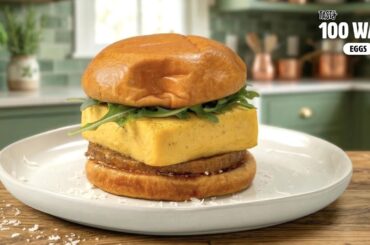 Carbonara But Make It A Breakfast Sandwich | Eggs 100 Ways