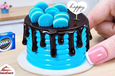 💙 So Fancy Mini Blue Oreo Drip Cake Decorating Ideas | ASMR Cooking Mini Food
