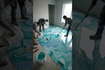 This Dining Room Floor Looks Like the Ocean 😳🌊