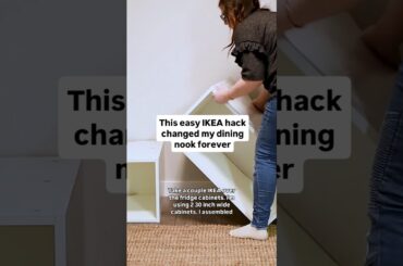 This little IKEA hack turned our awkward dining nook into the coziest seat in the house! ✨ #ikeahack