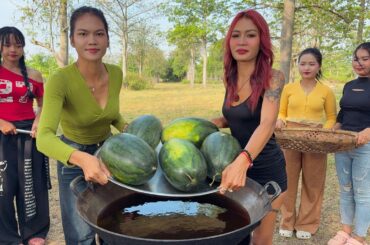 Amazing cooking deep fried watermelon recipe