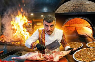 INSANE Turkish Street Food Feast! Kebabs, Pide & Lahmacun | Ultimate Food Table