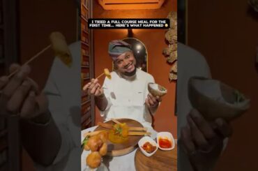 MY FIRST FULL COURSE MEAL EXPERIENCE IN LAGOS… HERE’S HOW IT WENT 🤯 #shorts