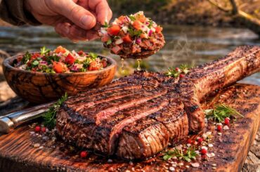 Cooking in the forest | No talking | How to cook a tomahawk steak in nature