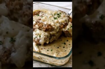 🥩🥣 Creamy Baked Salisbury Steak (4-Ingredient Sunday Classic)