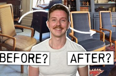 Modern Dining Chair Thrift Flip Transformation - With Reupholstery Tips!