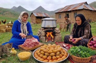 Simple Rural Life in Northern Iran | Cooking Stuffed Onions with Rice