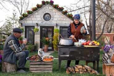 Slow Cooked Badi Pilaf in the Countryside 🔥🌾