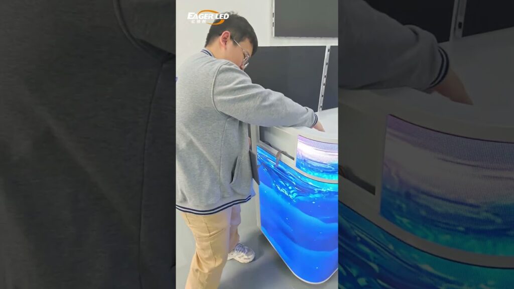 Boss, the glowing table you requested has arrived.#eagerled #leddisplay #ledscreen