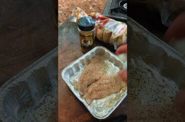 Cookin a bagel #fishing #cooking #outdoors