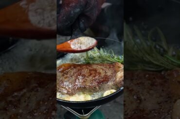 Rustic Steak Over Firewood – Pure Simplicity #outdoorcooking #cooking #shorts