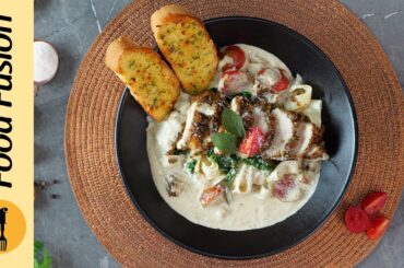 Restaurant Style Tuscan Chicken with Fettuccine By Food Fusion