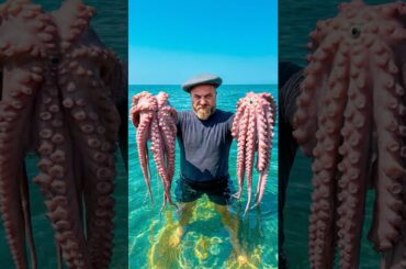 Octopus Fried in a Pan | Juicy Seafood #food #cooking #seafood