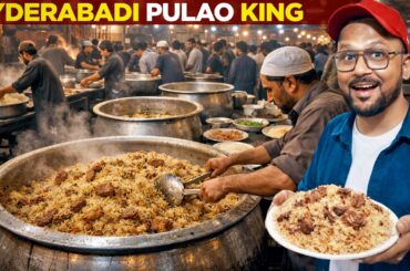 This Hyderabadi Pulao Never Stops 😳 | Massive Street Food Cooking