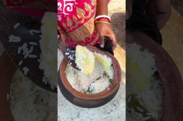Village Cooking:Boiled Papaya & Okra | Simple Healthy Meal #cooking #recipe #viral #villagelife