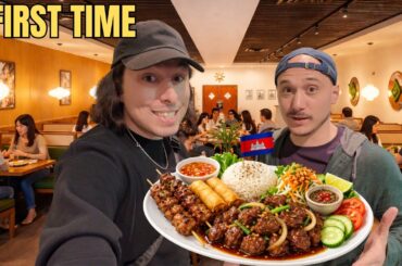 American Tries Cambodian Food for First Time 🇰🇭