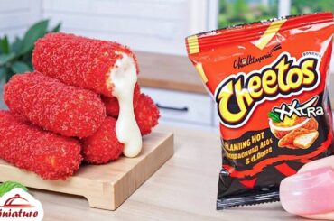 😋 So Yummy Cheetos Chicken Cheese Sticks Recipe | ASMR Cooking Mini Food