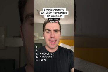 Restaurant Ranking - 5 Most Expensive Sit-Down RestaurantsFort Wayne, IN#restaurant #fortwayne