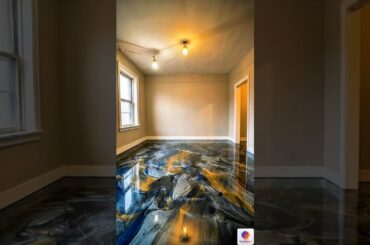 Luxury Dining Room Epoxy Floor Transformation 🔥 Marble Metallic Finish | Satisfying Resin Process