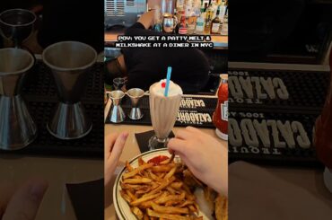 pov patty melt and milkshake in nyc #nyc #diner #milkshake #foodie #citylife #food #sandwich #nycpov