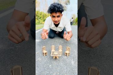 White and cute 1 set dining table, unboxing and review 🥳