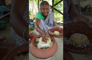Steamed Rice with Bitter Gourd, Potatoes & Pumpkin Mash #shorts #cooking #recipe