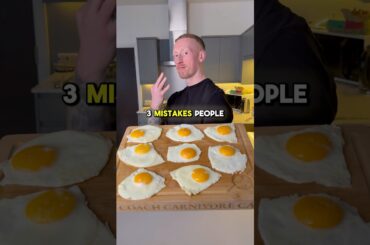 3 mistakes people make when cooking fried eggs 🍳 #carnivore #carnivorediet #cooking #egg #eggs