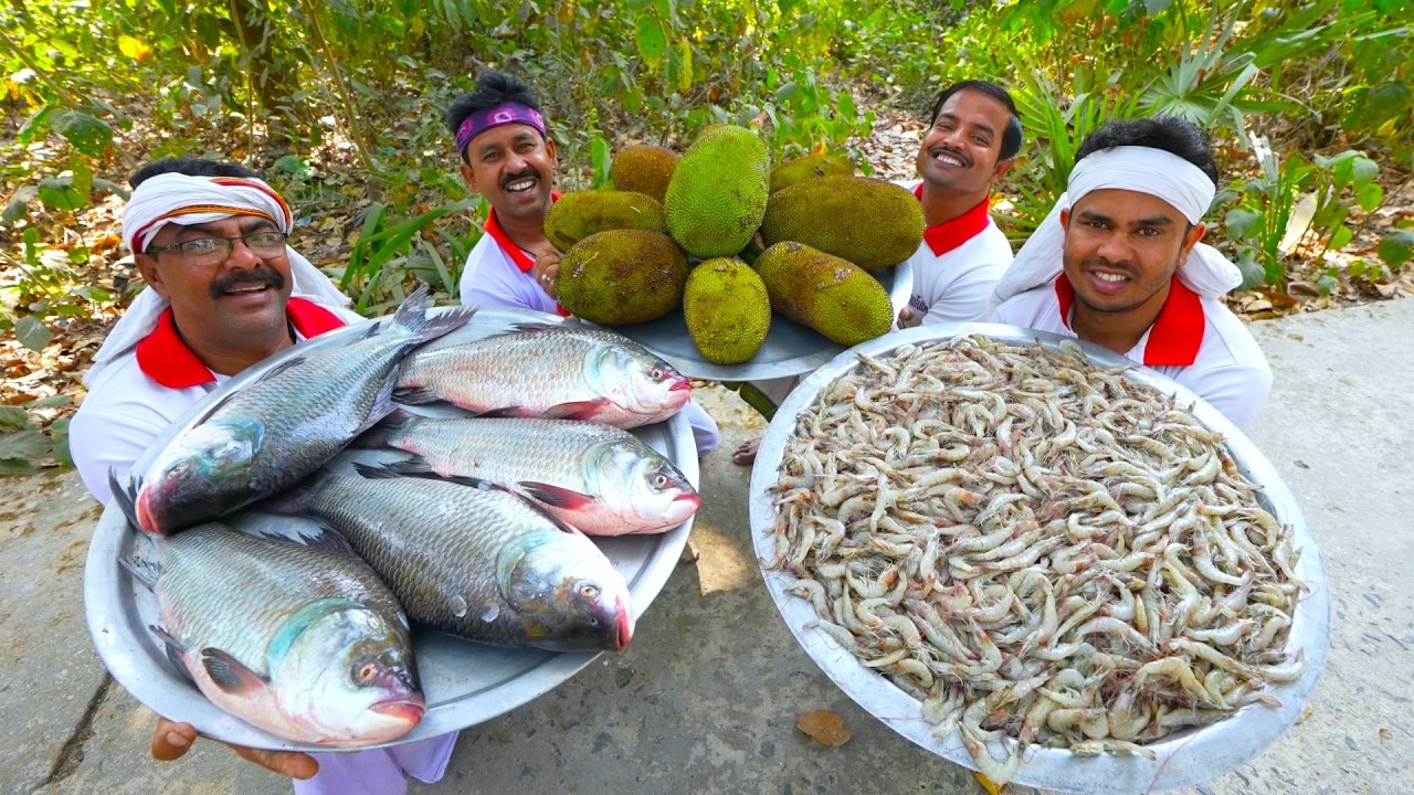 Bengali special Echor Chingri & Katla kalia cooking for village people | villfood Kitchen recipes Bengali special Echor Chingri & Katla kalia cooking for village people | villfood Kitchen recipes