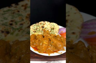 Mughlai Chicken Masala With Naan ASMR Cooking || #shorts #asmr #recipe #indianasmrworld #chicken