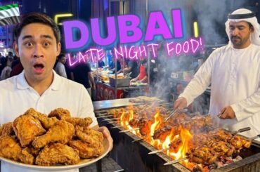 Dubai Street Food Tour at Night 🇦🇪 Dubai Food After Dark!