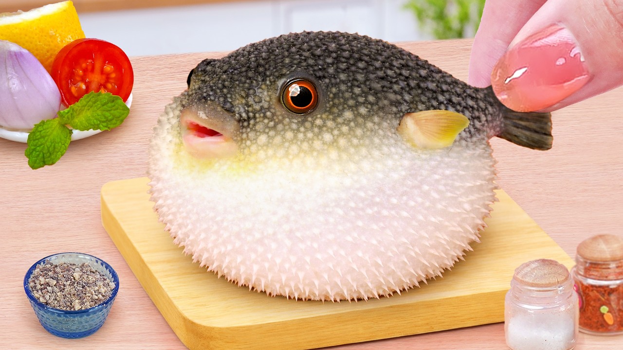 Recipes for Seafood Lover ๐ How To Cook Flamin Hot Cheetos Fried Pufferfish ๐กTina Mini Cooking Recipes for Seafood Lover ๐ How To Cook Flamin Hot Cheetos Fried Pufferfish ๐กTina Mini Cooking