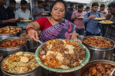 World’s Heaviest Indian Street Food Plate | Non-Stop Meat Cooking