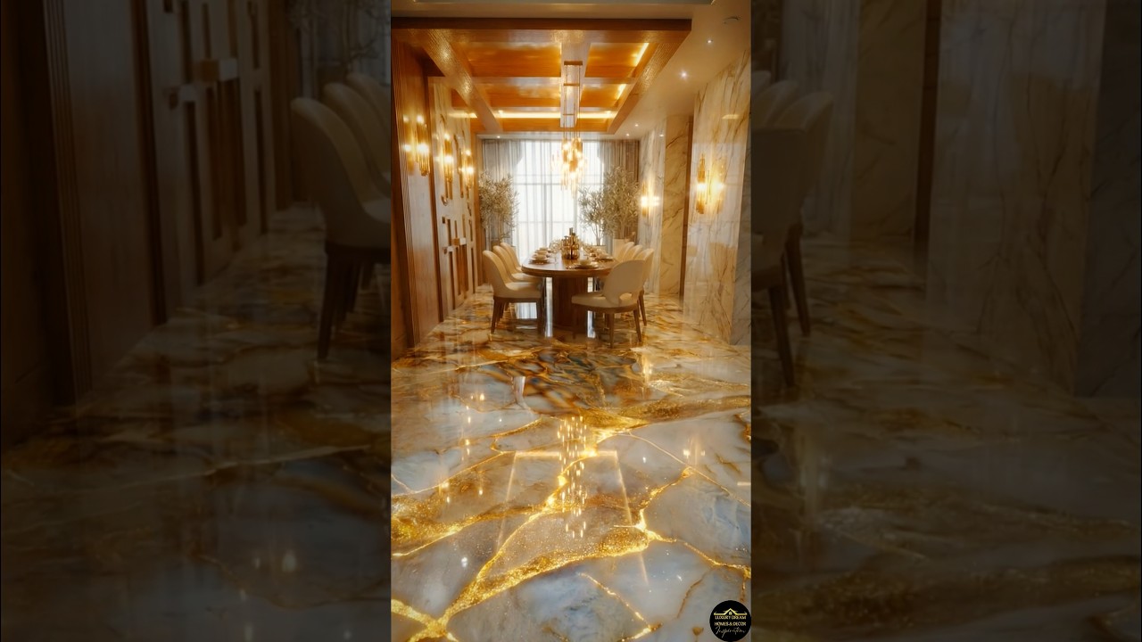 We Poured LIQUID GOLD Into This Dining Room Floor… The Result Left Everyone Speechless 🥂✨ We Poured LIQUID GOLD Into This Dining Room Floor… The Result Left Everyone Speechless 🥂✨