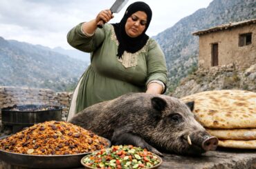 Cooking Traditional Afghan Food | Mountain Village Life & Loobia Polo Preparation