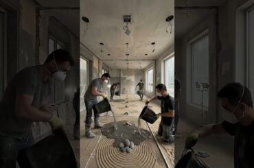 Insane Epoxy Floor Transformation 🔥 Zen Garden Under Glass! #EpoxyFloor #Transformation #Satisfying