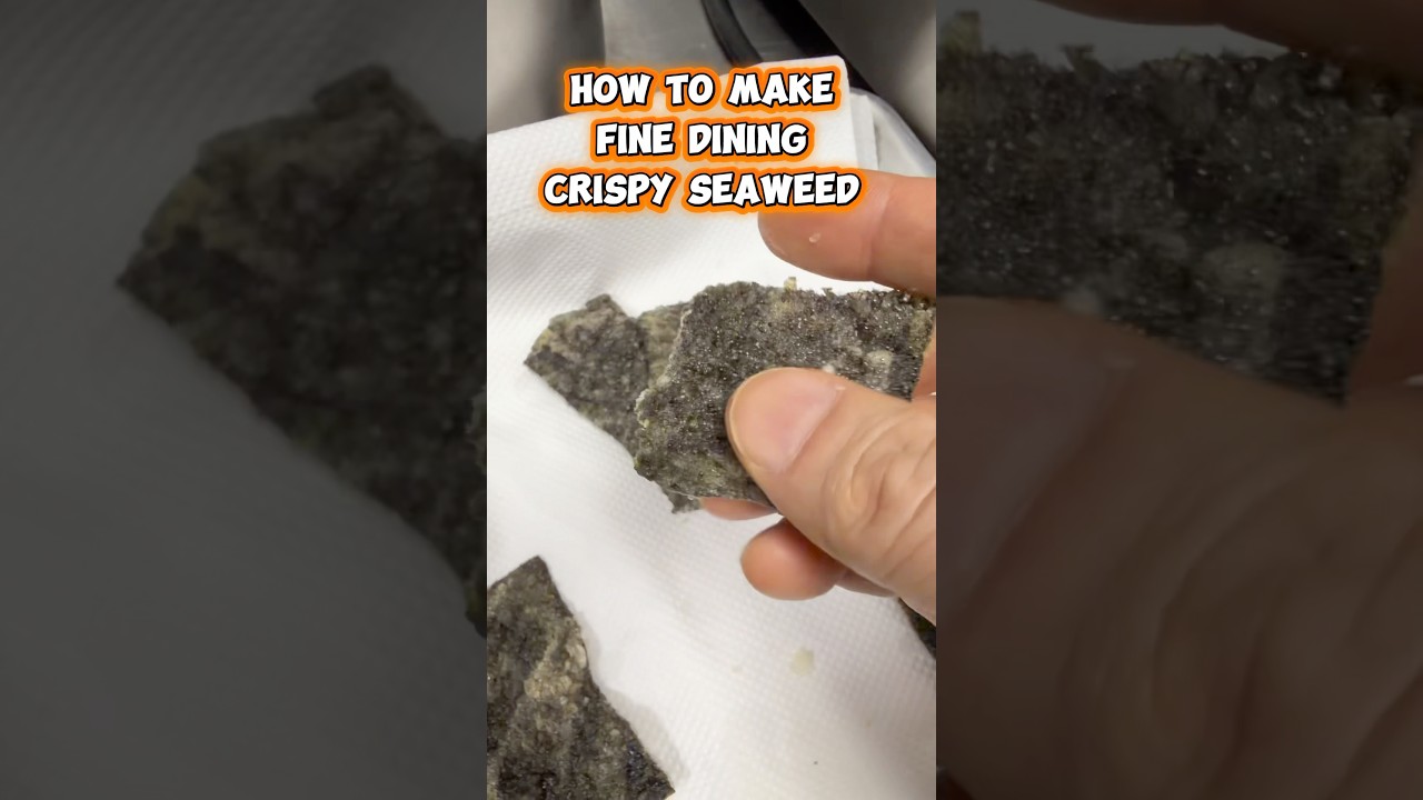 How to make crispy seaweed #recipe #food #cheflife #finedining #dubai #easyrecipe #highlights #김부각 How to make crispy seaweed #recipe #food #cheflife #finedining #dubai #easyrecipe #highlights #김부각
