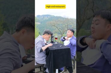 The difference between high-end restaurants and ordinary restaurants #funny #food