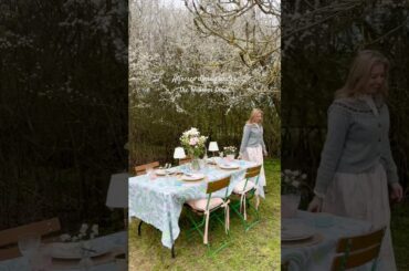 Alfresco dining under the blossom trees