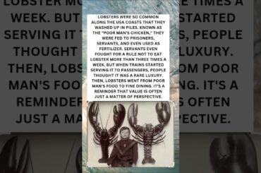 From “Poor Man’s Chicken” to Luxury Delicacy 🦞 | The Surprising Story of Lobster