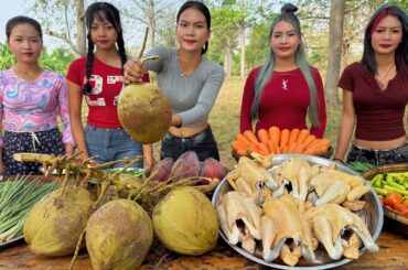 How to cook chicken with fresh coconut recipe - Amazing cooking