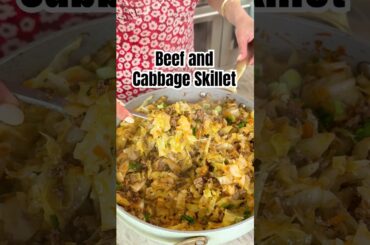 Mediterranean Beef and CABBAGE Skillet (Cabbage Recipe!) #shorts #cabbage