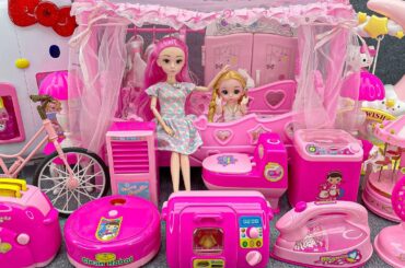 15 Minutes Satisfying with Unboxing Barbie Princess Pink Kitchen,Rock Bed Play Set Review Toys｜ASMR