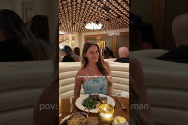 Every single time 😅😂 but with @VirginVoyages Michelin-inspired dining, can I blame him?