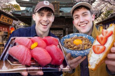 Two Brits try Street Food in Japan!