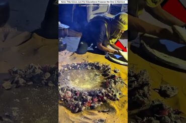 Desert Survival Bread Cooking in Dubai Sand 🏜️ #shorts
