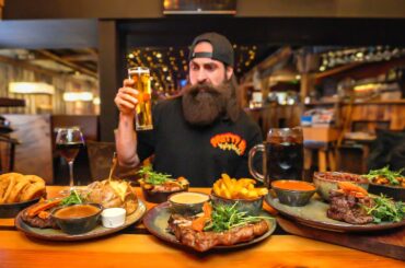 I ORDERED THE BIGGEST STEAK CHALLENGE IN DENMARK...IT'S HUGE! | BeardMeatsFood