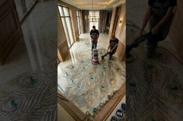 Most Satisfying Dining Room Floor Transformation EVER #dinnigroomdecor #SHORTS #EpoxyArt #USA
