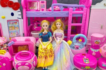 18 Minutes Satisfying with Unboxing Barbie Princess Pink Kitchen,Rock Bed Play Set Review Toys｜ASMR